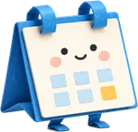 Forma Calendar, a blue paper desk calendar