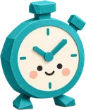 Forma Time, a teal paper stopwatch